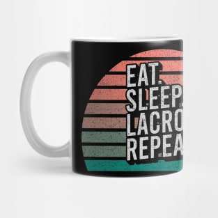 Vintage Retro Quote Eat Sleep Repaet Inspiration Mug